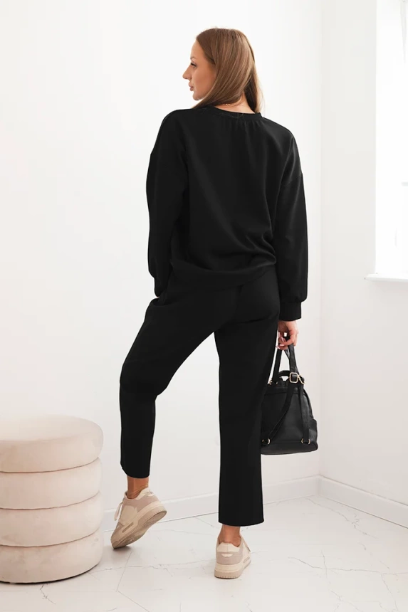 34416_2 Moteriškas iš viskozės su dekoratyviniu motyvu ir kelnėmis - Image 3