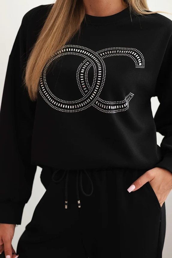 34416_3 Moteriškas iš viskozės su dekoratyviniu motyvu ir kelnėmis - Image 2