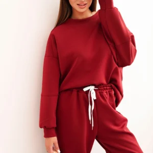 Moteriškas su laisva palaidine ir kelnėmis su užrašu LOVE