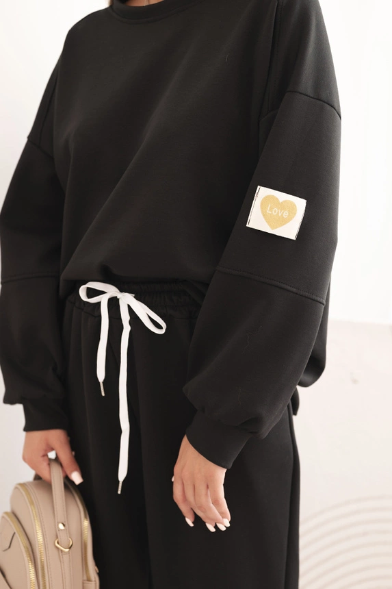 34425_4 Moteriškas su laisvu megztiniu ir kelnių su užrašu LOVE - Image 4