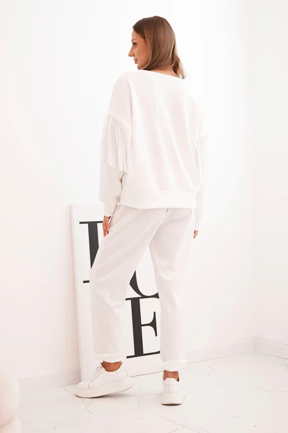 34481_4 Moteriška su kutais ant rankovių sviestinis ecru - Image 4