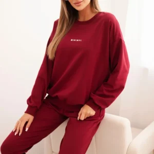 Moteriškas iš medvilnės su minimalia spauda