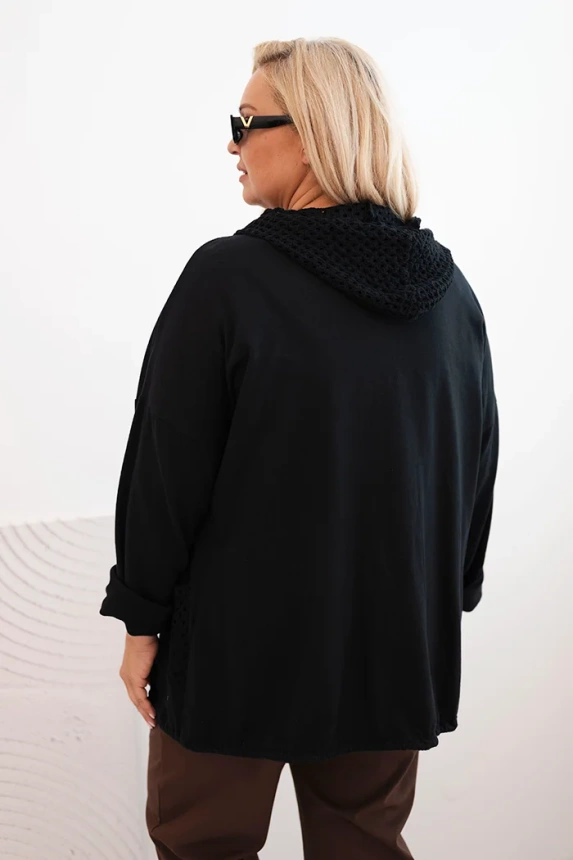 34788_2 Moteriška Plus Size medvilninė oversize palaidinė su ilgomis rankovėmis - Image 3