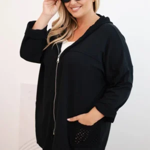 Moteriška Plus Size medvilninė oversize palaidinė su ilgomis rankovėmis