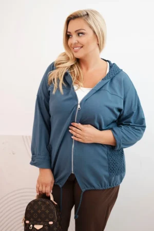 Moteriška Plus Size oversize medvilninė palaidinė ilgomis rankovėmis