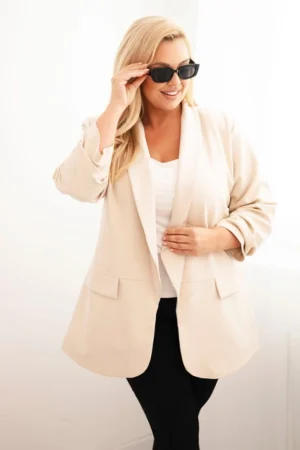 Moteriška švarkas Plus Size elegantiškas bežinis