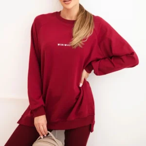 Moteriška , medvilnės džemperis ir leggingai su užrašu Minimal