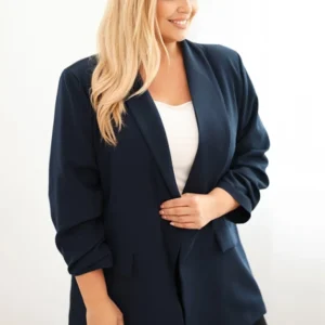 Moteriška švarkas Plus Size elegantiška tamsiai