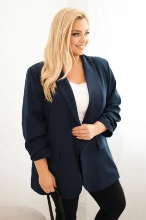 Moteriška švarkas Plus Size elegantiška tamsiai