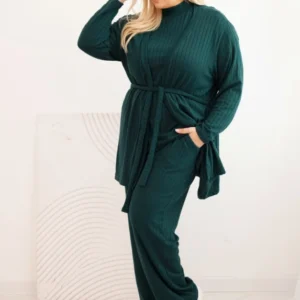Damenų Plus Size 3 dalių tamsiai