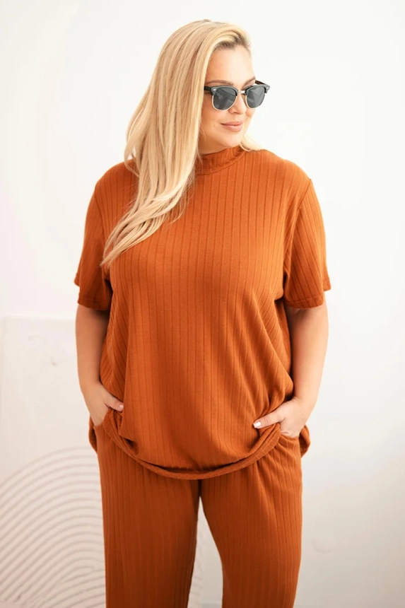 35056_1 Moteriška Plus Size 3 dalių kamelinis - Image 2