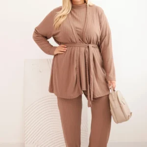 Moteriškas Plus Size 3 dalių fango