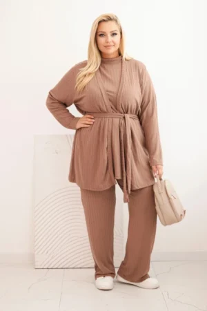 Moteriškas Plus Size 3 dalių fango