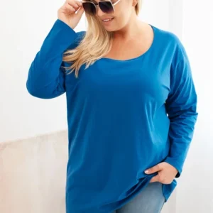 Moteriška bliuskutė Plus Size su plačiu iškirpimu chabrova