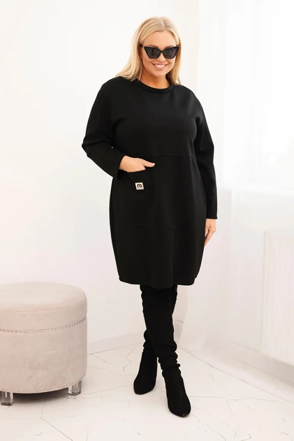 35246_1 Moteriška suknelė Plus Size su kišene ir 3/4 rankovėmis - Image 2