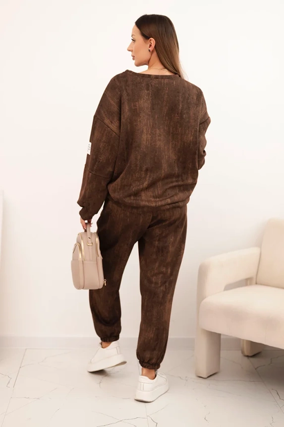 35293_2 Moteriškas oversize sportinis kostiumas iš viskozės su nudegimo efektu - Image 3