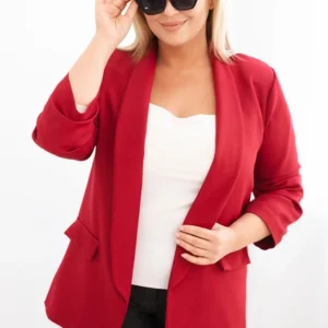 Moteriška švarkas Plus Size be užsegimo su pamušalu XL/2XL