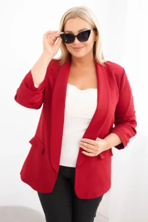 Moteriška švarkas Plus Size be užsegimo su pamušalu XL/2XL