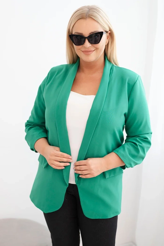 35604_3 Moteriška paltas Plus Size be užsegimo su pamušalu XL/2XL