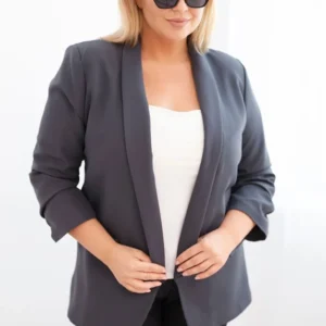 Moteriška švarkas Plus Size be užsegimo su pamušalu XL/2XL