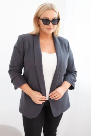 Moteriška švarkas Plus Size be užsegimo su pamušalu XL/2XL