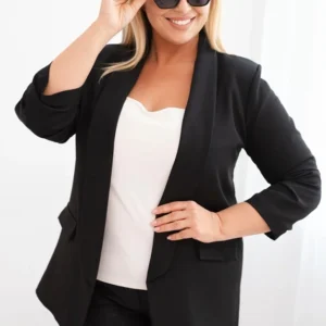 Moteriška švarkas Plus Size be užsegimo su pamušalu XL/2XL