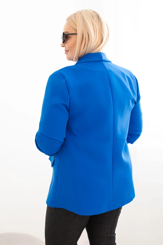 35607_2 Moteriška švarkas Plus Size be užsegimo su pamušalu XL/2XL chabrova - Image 3