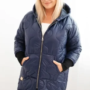 Moteriška žieminė striukė Plus Size su gobtuvu