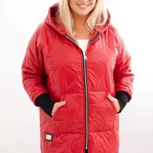 Moteriška žieminė striukė Plus Size su gobtuvu