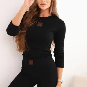 Moteriškas su ilgomis rankovėmis ir leginsais medvilninis