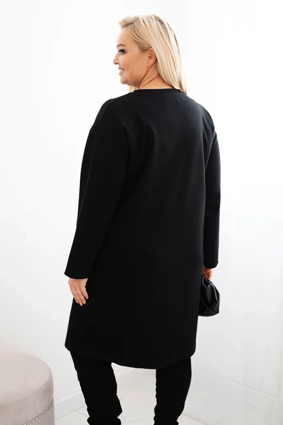 35783_2 Moteriška Plus Size suknelė su dekoratyvine sequinų juostele - Image 3