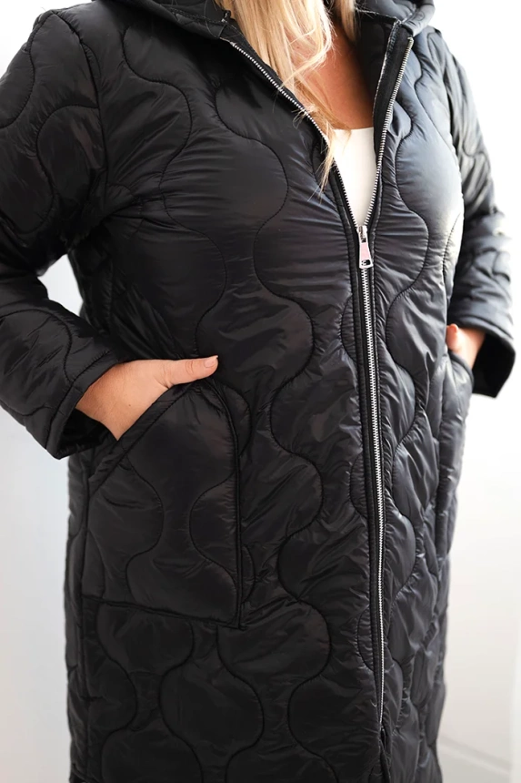 35798_4 Moteriška žieminė striukė Plus Size su gobtuvu - Image 4