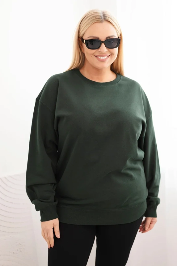 35947_3 Moteriška platiša Plus Size medvilninė basic su apvalia iškirpte tamsiai