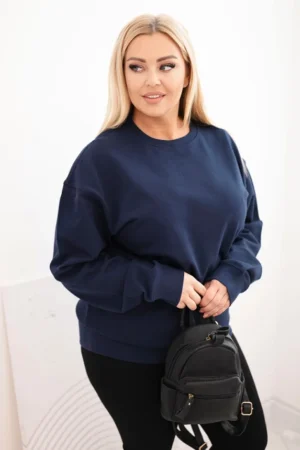 Moteriška pėtelinė Plus Size medvilninė basic su apvaliu iškirpimu