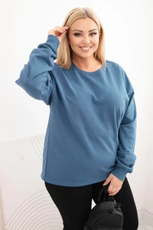 Moteriška pėtelinė basic Plus Size medvilninė su apvaliu iškirpimu
