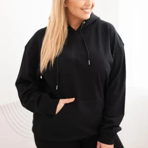 Moteriška pėtelė batus Plus Size medvilninė su gobtuvu ir kengūros kišene