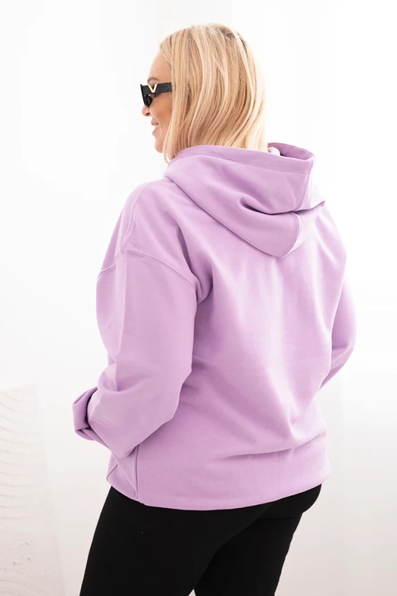 35985_2 Moteriška pėtelė su gobtuvu ir kengūros kišene Plus Size medvilninė - Image 3