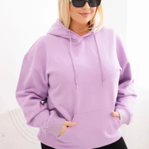 Moteriška pėtelė su gobtuvu ir kengūros kišene Plus Size medvilninė