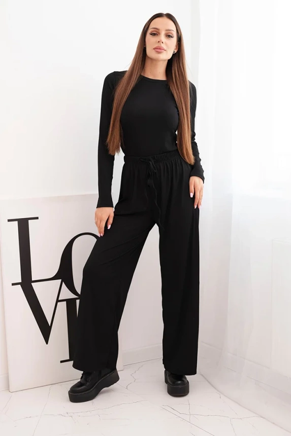 36134_1 Moteriškas iš viskozės su palaidine ir plačiomis kelnėmis - Image 2