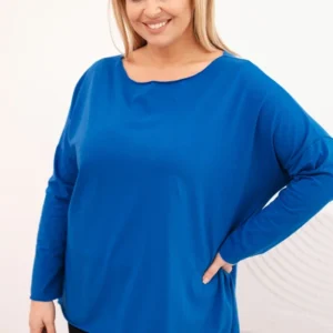 Asimetrinė moteriška bluzonė Plus Size su ilgomis rankovėmis chabrova