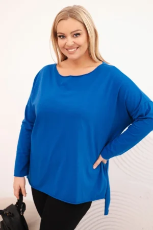 Asimetrinė moteriška bluzonė Plus Size su ilgomis rankovėmis chabrova