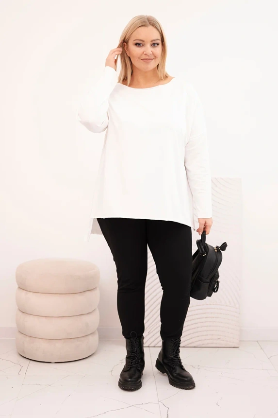 36753_1 Moteriška Plus Size asimetrinė palaidinė su ilgomis rankovėmis - Image 2