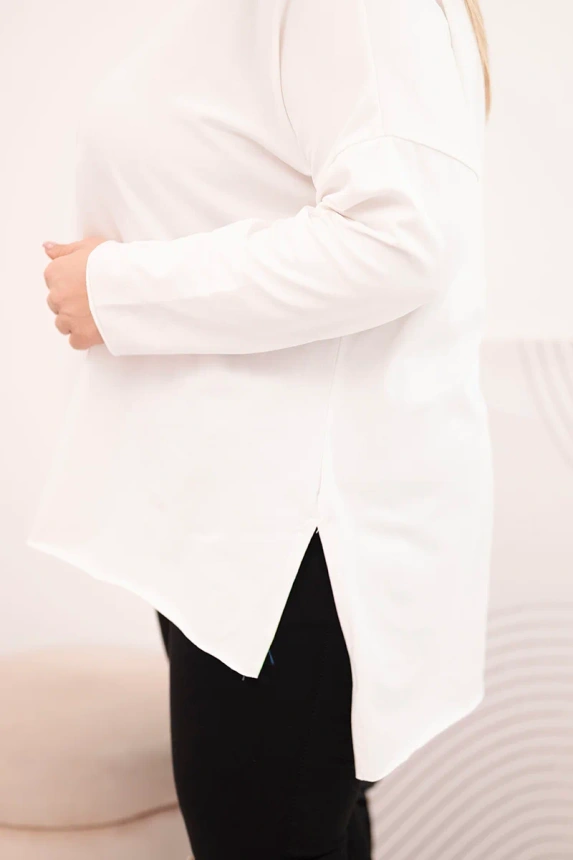 36753_3 Moteriška Plus Size asimetrinė palaidinė su ilgomis rankovėmis - Image 4