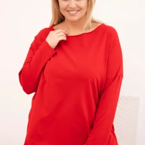 Moteriška bluzonė Plus Size asimetrinė su ilgomis rankovėmis