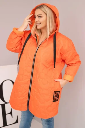 Moteriška Plus Size pamušalinė striukė su gobtuvu ir užrašu HOPE