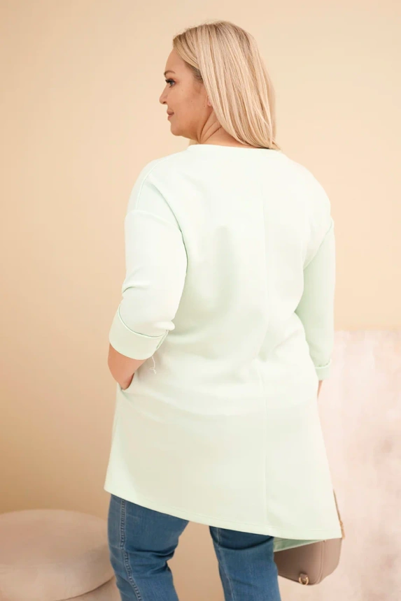 36899_2 Moteriška Plus Size suknelė iš viskozės laisvo silueto ir ilgomis rankovėmis - Image 3