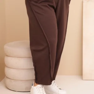 Moteriškos medvilninės kelnes Plus Size laisvo kirpimo su aukštu liemeniu