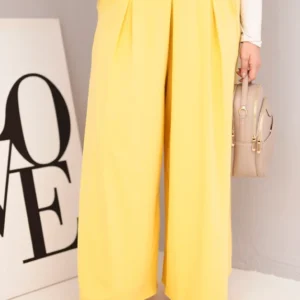 Moteriškos plačios kojos medvilninės kelnės Plus Size ir laisvu kirpimu