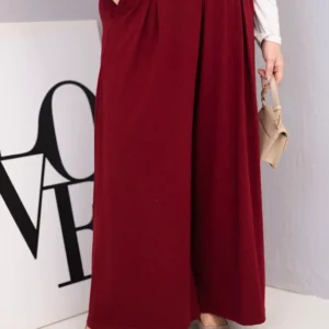 Moteriškos medvilninės Plus Size kelnės su plačiomis kojomis ir laisvu siluetu