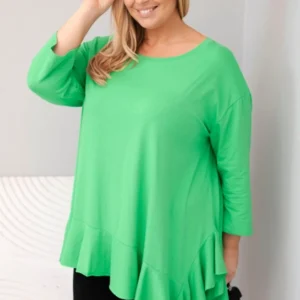 Moteriška Plus Size bluzonė su medvilne, raukiniu ir suktiniais rankovėmis šviesiai